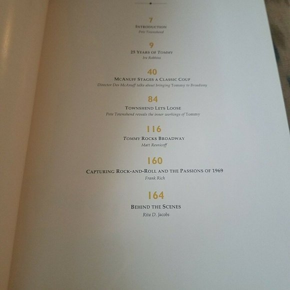 The Who's Tommy The Musical Book by Pete Townsend 1993 Hardcover Book - Picture 3 of 3